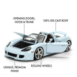 1:24 Porsche Carrera GT -- Light Blue -- JADA: Pink Slips