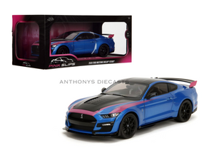 1:18 2020 Ford Mustang Shelby GT500 -- Blue/Black/Pink -- JADA: Pink Slips