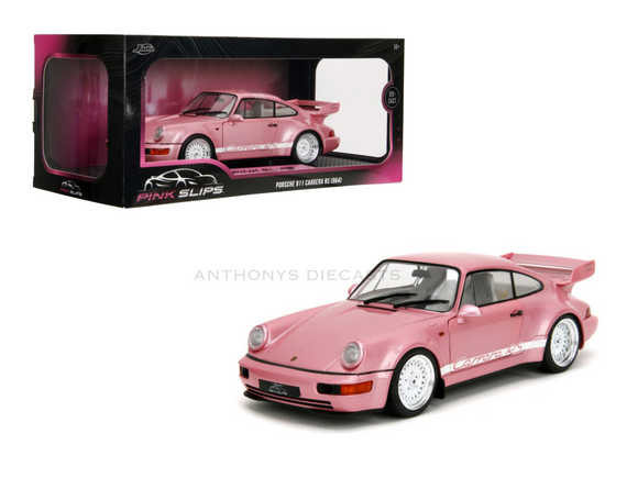 (Pre-Order) 1:18 Porsche 911 Type 964 Carrera RS -- Pink -- JADA: Pink Slips