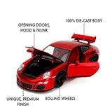 1:24 Porsche 911 Turbo (997) -- Metallic Red -- JADA: Pink Slips
