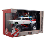 (Pre-Order) 1:24 Ghostbusters Ecto-1 Monster Truck -- 1959 Cadillac Ambulance -- JADA