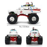 (Pre-Order) 1:24 Ghostbusters Ecto-1 Monster Truck -- 1959 Cadillac Ambulance -- JADA