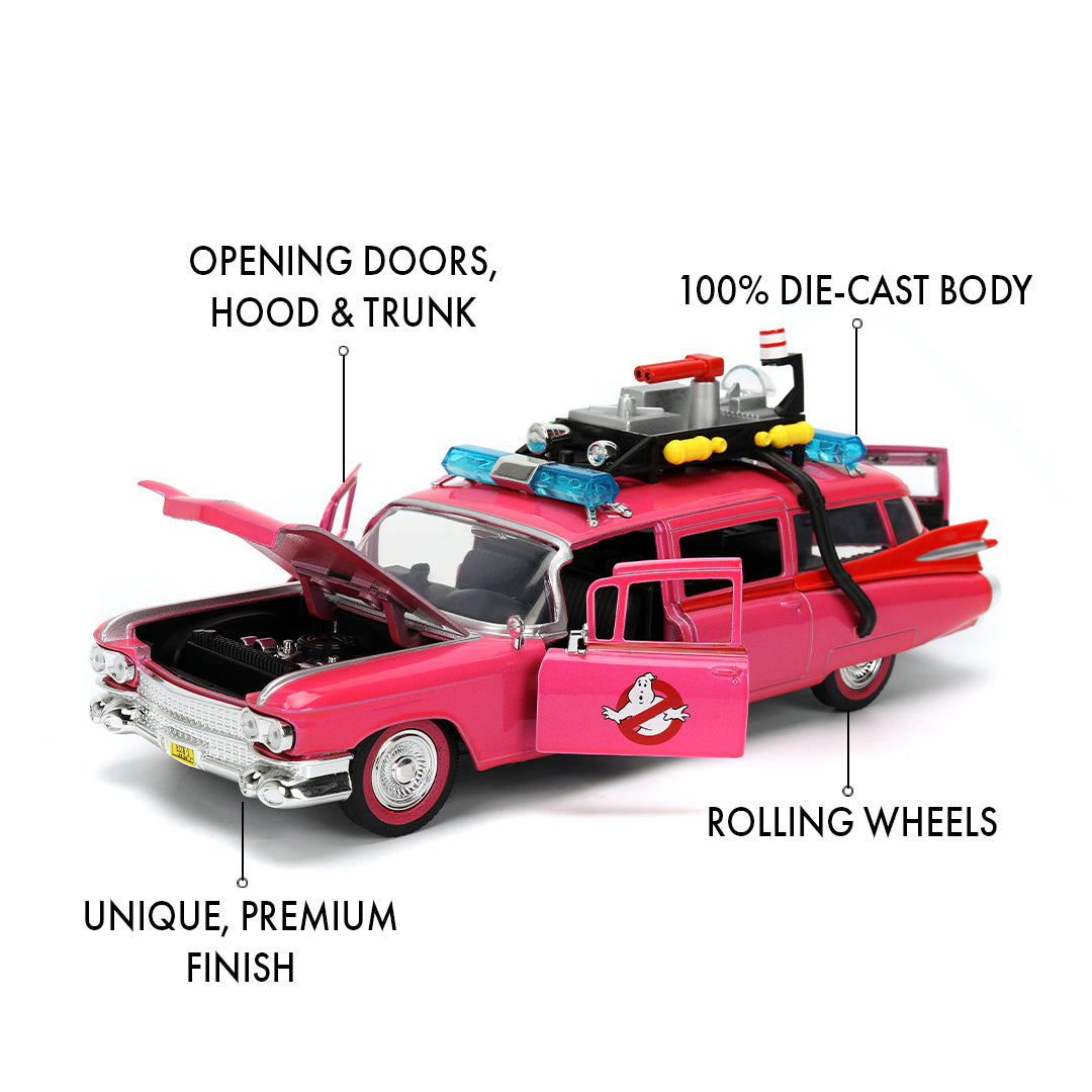 1:24 Ghostbusters Ecto-1 - Pink -- 1959 Cadillac Ambulance
