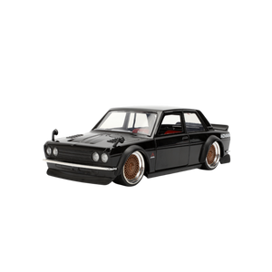 (Pre-Order) 1:24 1973 Datsun 510 -- Black -- JADA: JDM Tuners