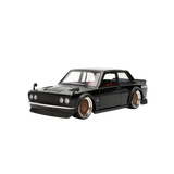 (Pre-Order) 1:24 1973 Datsun 510 -- Black -- JADA: JDM Tuners