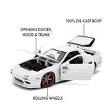 (Pre-Order) 1:24 1985 Mazda RX7 (FC) -- White -- JADA: JDM Tuners