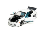 1:24 Porsche 911 GT3 RS -- White/Black w/Turquoise Accents -- JADA: Pink Slips