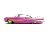 1:24 1960 Chevrolet Impala Low Rider -- Pink w/Pinstripes -- JADA: Pink Slips