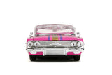 1:24 1960 Chevrolet Impala Low Rider -- Pink w/Pinstripes -- JADA: Pink Slips