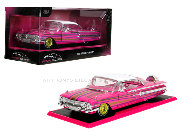 1:24 1960 Chevrolet Impala Low Rider -- Pink w/Pinstripes 1:24 1960 Chevrolet Impala Low Rider -- Pink w/Pinstripes