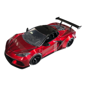 1:24 Chevrolet Corvette C8 Liberty Walk -- Metallic Red -- JADA: Pink