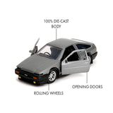 1:32 1986 Toyota Trueno (AE86) -- Grey/Black -- JADA: Fast & Furious
