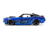 (Pre-Order) 1:24 1970 Ford Mustang -- Blue/Black Flames -- JADA: Big Time Muscle