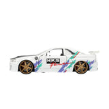 (Pre-Order) 1:24 2002 Nissan Skyline GTR R34 -- HKS White -- JADA: JDM Tuners