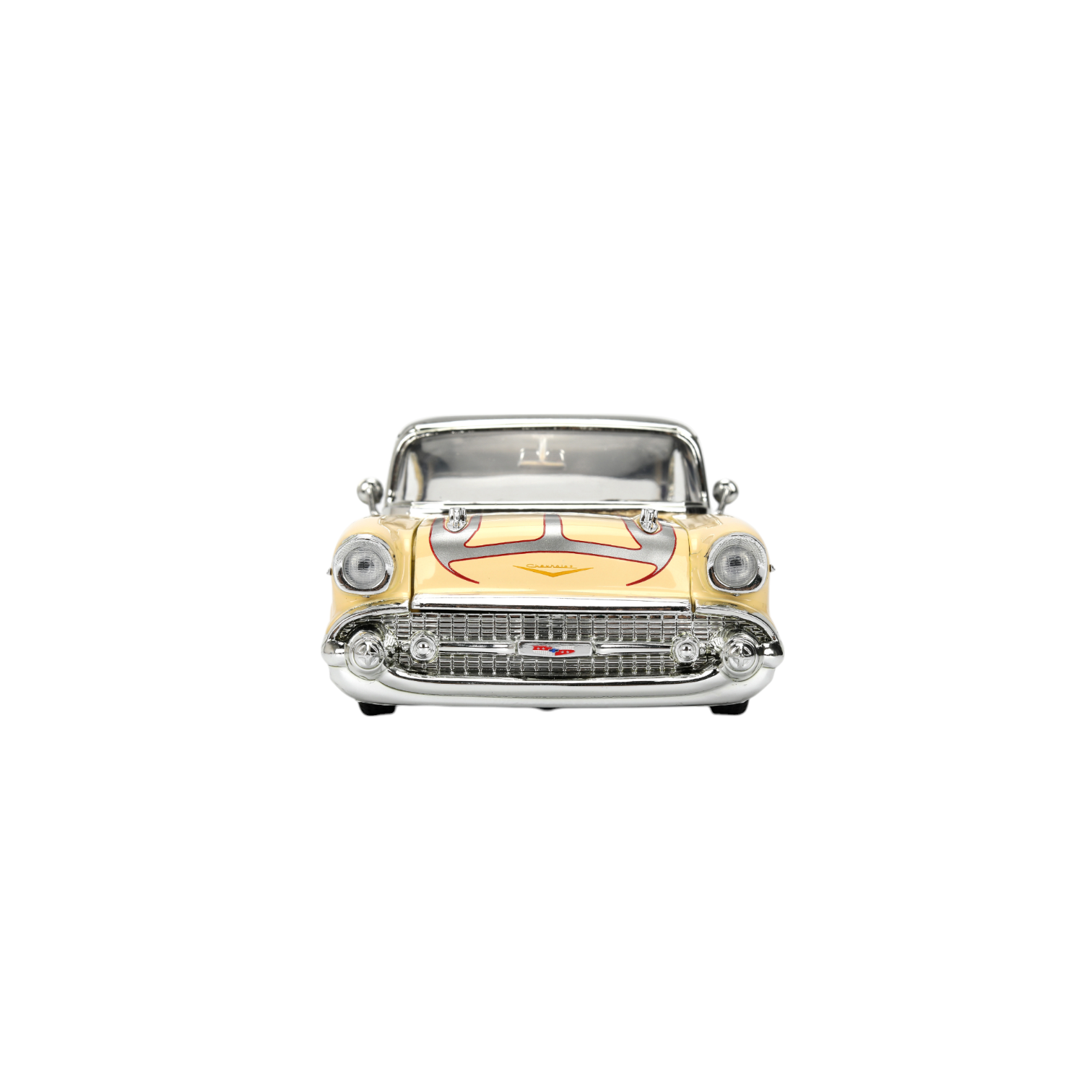1:24 1957 Chevrolet Bel Air Lowrider -- Cream/Grey -- JADA: Big Time M