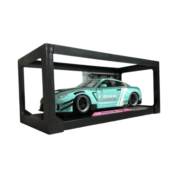 1:18 Nissan GT-R R35 Liberty Walk -- Turquoise/White -- JADA: Pink Slips