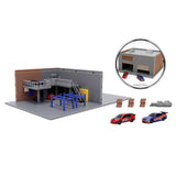 (Pre-Order) Fast & Furious - Han's Garage w/Mitsubishi Evo & Nissan S15 Silvia -- JADA Nano