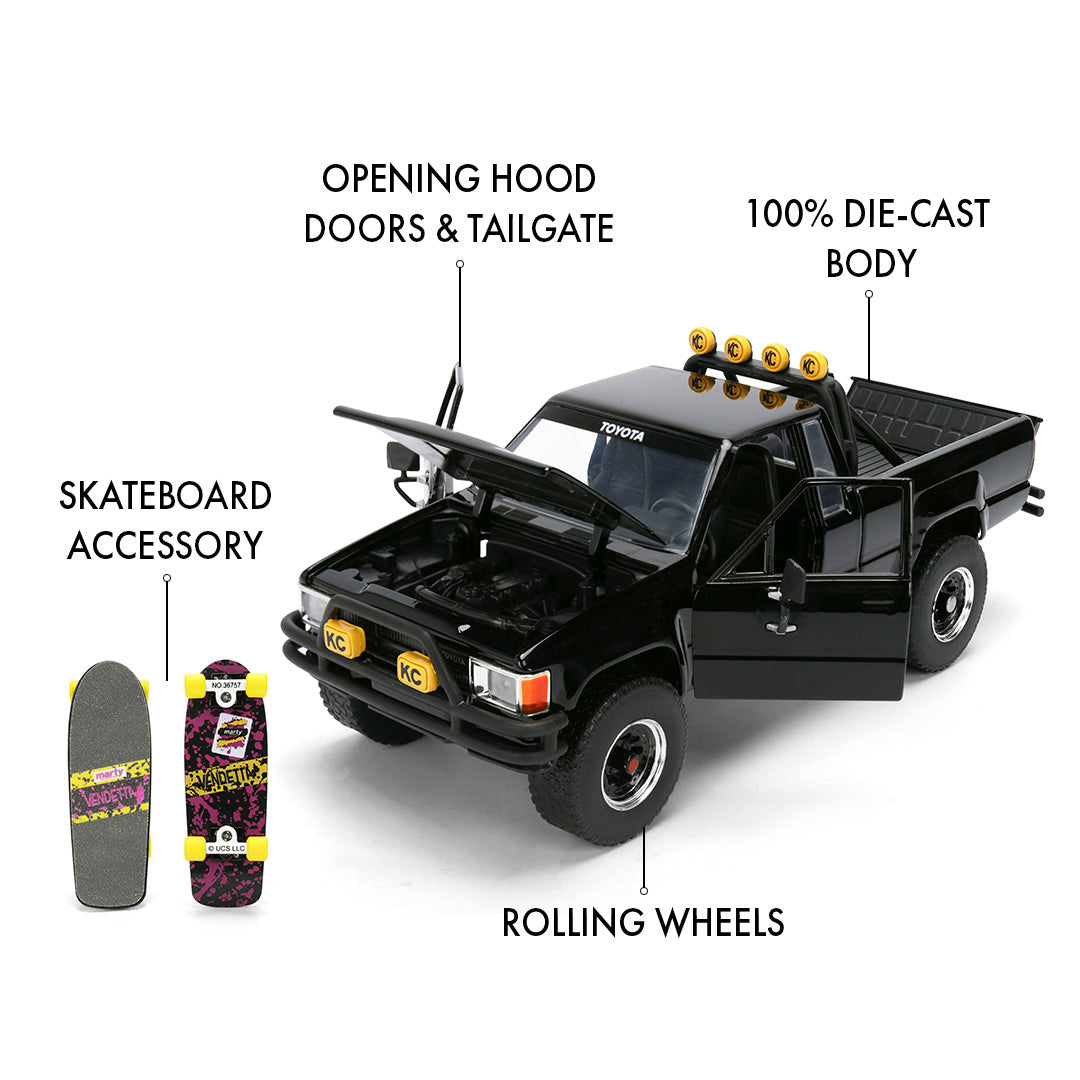 1:24 1985 Toyota SR5 Pickup w/Marty's Skateboard -- Back to the Future