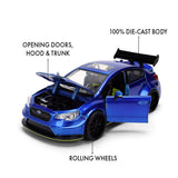 (Pre-Order) 1:24 2016 Subaru WRX STi -- Candy Blue -- JADA: JDM Tuners