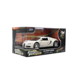 (Pre-Order) 1:32 Bugatti Veyron -- White/Cream -- JADA: Fast & Furious 25th
