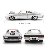 1:24 Dom's 1970 Dodge Charger - Silver Finish - JADA Fast & Furious 25th