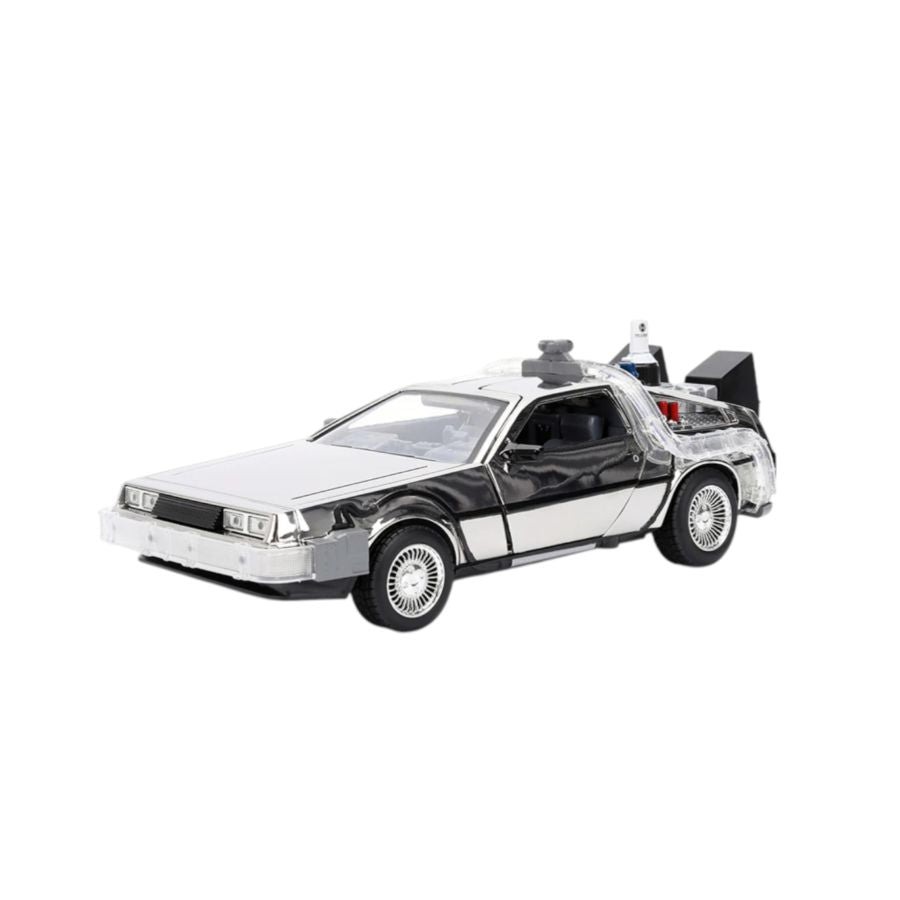 1:24 Back to the Future - DeLorean Time Machine - Chrome 40th Annivers