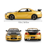 (Pre-Order) 1:18 Nissan Skyline GT-R (R34) Z-Tune -- Gold / Black -- JADA: Pink Slips