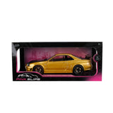 (Pre-Order) 1:18 Nissan Skyline GT-R (R34) Z-Tune -- Gold / Black -- JADA: Pink Slips