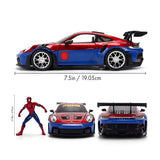 (Pre-Order) 1:24 Spider Man w/ Porsche 911 (992) GT3 RS -- Marvel The Avengers -- JADA