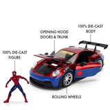 (Pre-Order) 1:24 Spider Man w/ Porsche 911 (992) GT3 RS -- Marvel The Avengers -- JADA
