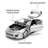 (Pre-Order) 1:24 1995 Toyota Supra -- Silver -- JADA: JDM Tuners