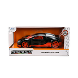 (Pre-Order) 1:24 Bugatti Veyron -- Black/Orange -- JADA: Hyperspec