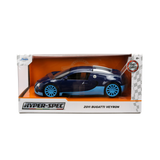 (Pre-Order) 1:24 Bugatti Veyron -- Black/Blue -- JADA: Hyperspec