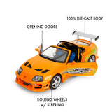 (Pre-Order) 1:18 Brian's Toyota Supra A80 -- Orange -- Fast & Furious -- JADA