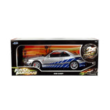 (Pre-Order) 1:18 Brian's Nissan R34 Skyline GTR -- Silver/Blue -- Fast & Furious -- JADA