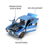 (Pre-Order) 1:24 Brian's Ford Escort RS2000 -- Blue (Candy Finish) -- Fast & Furious JADA