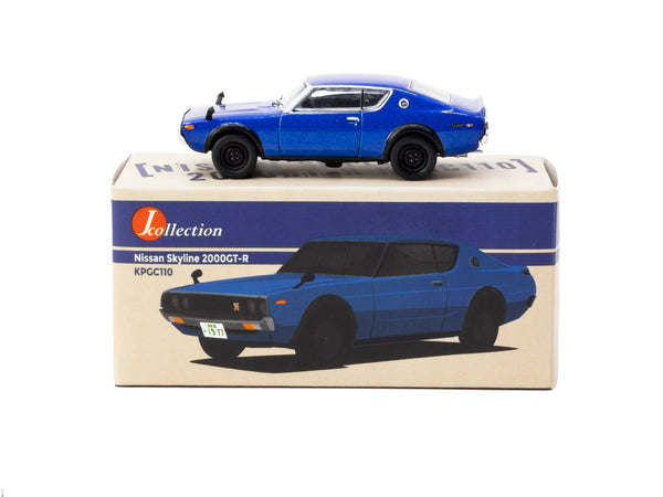 1:64 Nissan Skyline 2000GT-R (KPGC110) -- Blue -- Tarmac Works x J Col