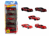 1:64 Ferrari 5 Pack Car Set -- 365, Dino, F40, SF90, 12Cilindri -- Hot Wheels