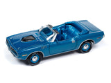 1:64 1971 Plymouth Cuda Convertible -- Blue Fire Metallic -- Johnny Lightning