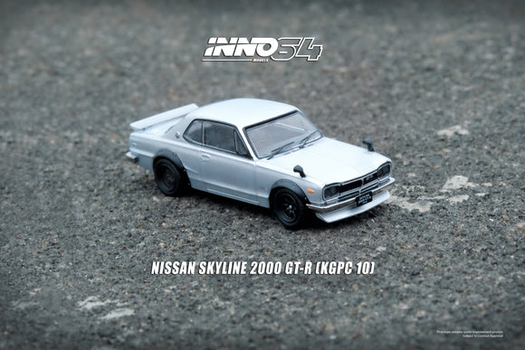 1:64 Nissan Skyline 2000 GT-R (KPGC10) -- Silver -- INNO64