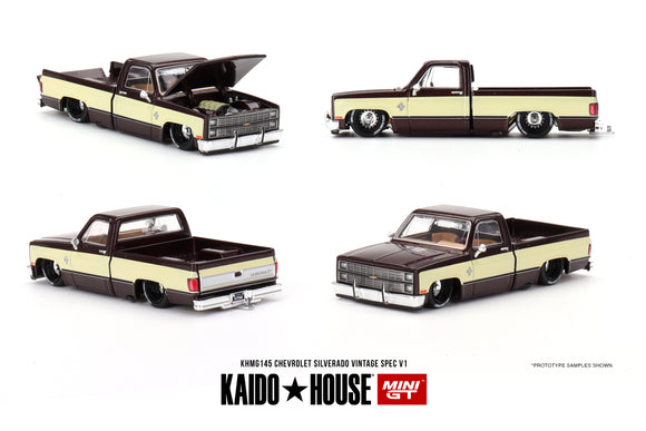 (Pre-Order) 1:64 Chevrolet Silverado -- Vintage Spec V1 -- KaidoHouse x Mini GT