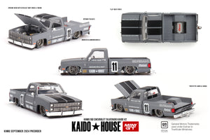 (Pre-Order) 1:64 Chevrolet Silverado KAIDO V2 -- #11 Grey -- KaidoHouse x Mini GT KHMG160