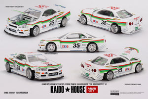 (Pre-Order) 1:64 Nissan Skyline GT-R R34 Kaido V1 -- Tamiya "The Grasshopper" -- KaidoHouse x Mini GT KHMG167