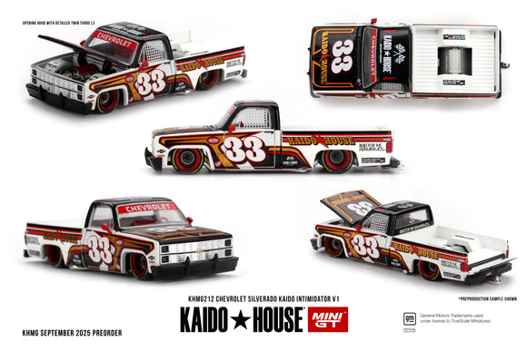 (Pre-Order) 1:64 Chevrolet Silverado KAIDO Intimidator V1 -- Kaido House x Mini GT KHMG212