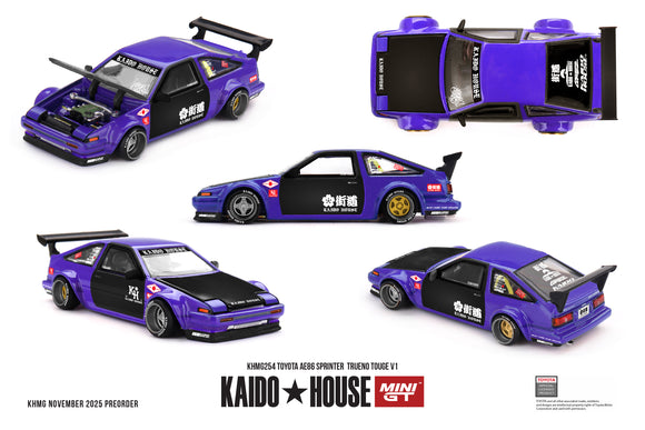 (Pre-Order) 1:64 Toyota AE86 Sprinter Trueno - Touge V1 -- Kaido House x Mini GT KHMG254