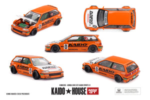 Pre-Order) 1:64 Honda Civic (EF) Kaido Sports V1 - Orange -- Kaido Ho