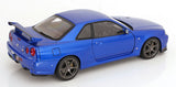 (Pre-Order) 1:12 Nissan R34 Skyline GT-R V-Spec II -- Blue -- KK-Scale
