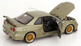 (Pre-Order) 1:12 Nissan R34 Skyline GT-R V-Spec Nur -- Millennium Jade w/Gold BBS Wheels -- KK-Scale