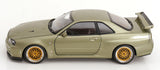 (Pre-Order) 1:12 Nissan R34 Skyline GT-R V-Spec Nur -- Millennium Jade w/Gold BBS Wheels -- KK-Scale