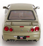 (Pre-Order) 1:12 Nissan R34 Skyline GT-R V-Spec Nur -- Millennium Jade w/Gold BBS Wheels -- KK-Scale